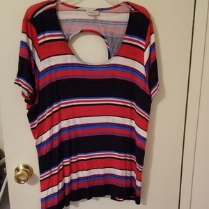 Avenue red white and blue tee